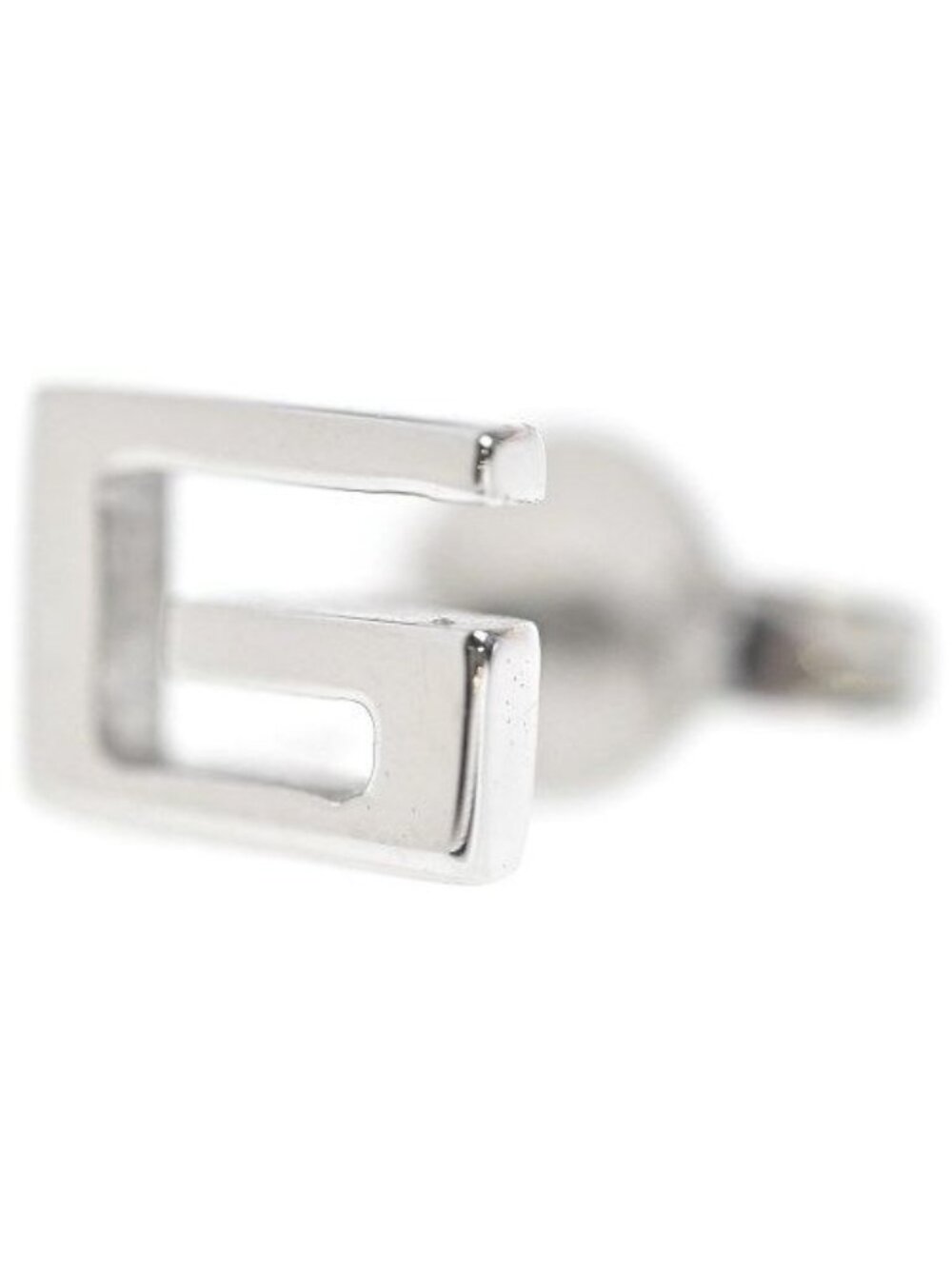 Gucci Square G Single Earring 18K White Gold 750